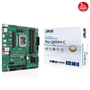 ASUS PRO Q870M-C-CSM DDR5 HDMI-DP TYPEC PCIE 5.0 1851p mATX vPRO Destekli Kurumsal Anakart /  90MB1KEP-M0EAYC