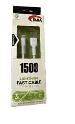 Elba Elb38-L1 1,5Mt  iPhone Lightning Beyaz 3A Hızlı Şarj Kablosu