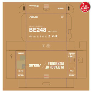 ASUS 24.1 IPS BE248CFN 5MS 100HZ HDMI-DP TYPEC TJ45 Multimedya Kurumsal Pivot Monitör 1920x1200 / 90LM0AJ0-B02K70