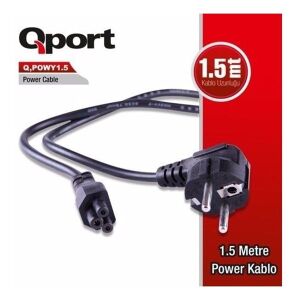 QPORT 1.5metre Q-POWY1.5 0.75mm Notebook Power Kablosu