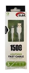 Elba Elb36-L1 1,5Mt  Micro  Beyaz 3A Hızlı Şarj Kablosu