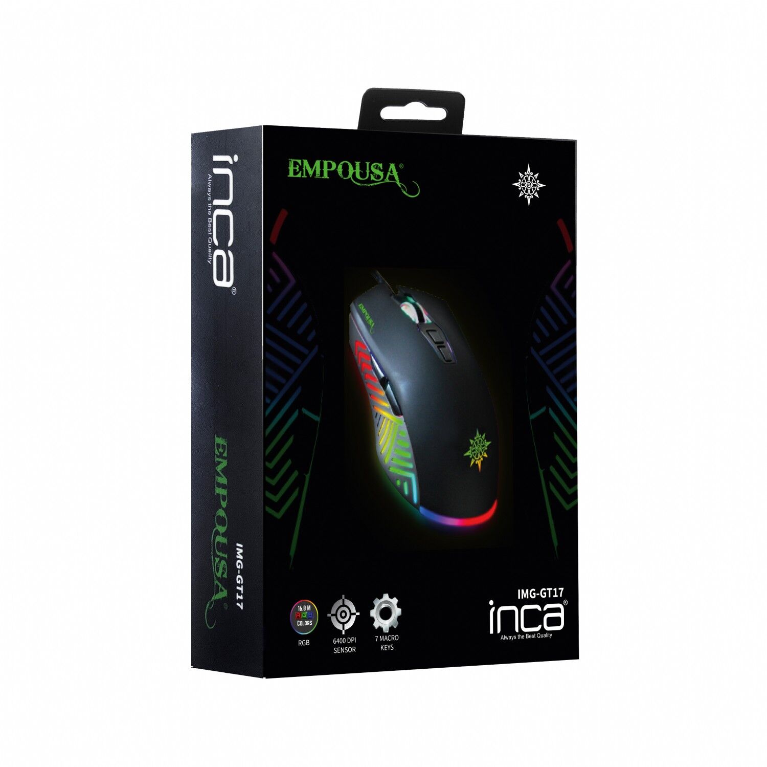 INCA IMG-GT17 Kablolu USB 6400dpi Siyah Gaming Mouse