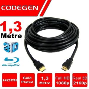 CODEGEN 1.3metre CPS13 HDMI Kablo 3D Gold 1.4v 2K