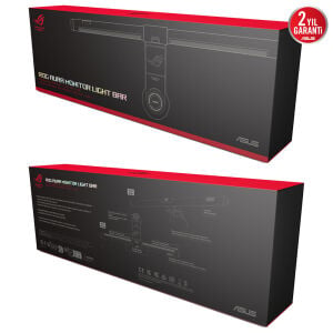 ASUS ROG AURA ALB01 90LA00P0-B01970 49.8cm USB-C 5V/1A 5W 2700–6500K Aura Sync RGB Siyah Monitör Üstü LED Işık Çubuğu