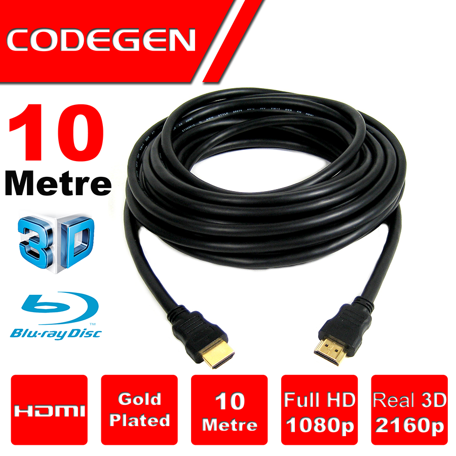 CODEGEN 10metre CPS100 HDMI Kablo 3D Gold 1.4v 2K