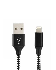 Vcom CU251 Lightning to USB 3m 12W (5V-2.4A) Örgülü Şarj Kablosu