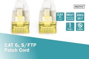 DIGITUS 0.25metre CAT7(CAT6A) S-FTP DK-1644-A-0025-G Gri Patch Kablo (10'lu Paket)
