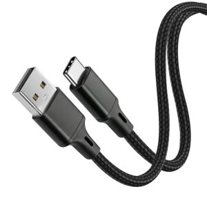 Vcom CU252 Type-C to USB 3m 15W (5V-3A) Örgülü Şarj Kablosu