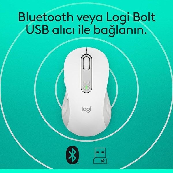 LOGITECH M650 Kablosuz Beyaz Mouse (910-006238)