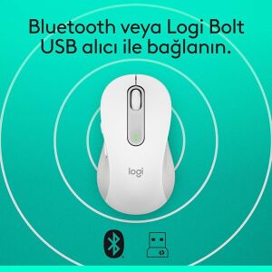 LOGITECH M650 Kablosuz Beyaz Mouse (910-006238)
