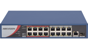HIKVISION 16port PoE 130w 10/100 Yönetilemez Switch DS-3E0318P-E/M(B)