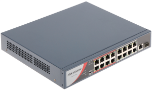 HIKVISION 16port PoE 130w 10/100 Yönetilemez Switch DS-3E0318P-E/M(B)