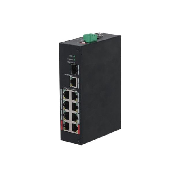 DAHUA 8port PoE 96w 1-SFP/1-Uplink  10/100 Yönetilemez Endüstriyel Switch PFS3110-8ET-96-V2