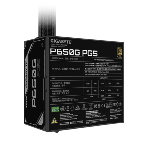 GIGABYTE 650w 80+Gold GP-P650G PG5 PCIe 5.1 Power Supply