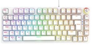 Rampage ENIGMA 75 Beyaz USB RGB Aydınlatmalı Red Switch Tam Türkçe  Gaming Mekanik Klavye