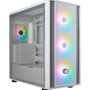 COOLERMASTER MasterBox 600 TG MB600-WGNN-S00 3-14CM ARGB Fanlı Gaming EATX PC Kasası Beyaz