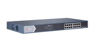 HIKVISION 16port PoE 150w 2-SFP Gigabit Yönetilemez Switch DS-3E0518P-E/M