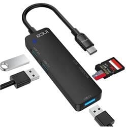 Inca ITPC-5T  Type-C Giriş 2XUSB Sd-Micro Sd2.0 Çoklayıcı USB 3.0 Çoklayıcı Çevirici Mavi Led
