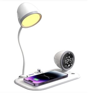 S-link SL-CW21 Beyaz Telefon Uyumlu Fast Şarj 15W Ayarlanabilir Led Işıklı  Masa Lambası
