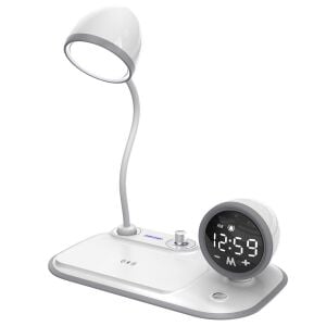 S-link SL-CW21 Beyaz Telefon Uyumlu Fast Şarj 15W Ayarlanabilir Led Işıklı  Masa Lambası