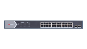 HIKVISION 24port PoE 250w 2-SFP Gigabit Yönetilemez Switch DS-3E0526P-E/M