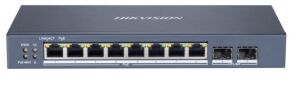 Hikvision DS-3E1510P-SI 8 Port 10-100-1000 Mbps Gigabit Akıllı Yönetilebilir PoE Switch
