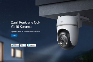 TP-LINK 4MP PT SpeedDome 3.2MM WiFi Kablosuz Pan/Tilt Starlight IP66 AI IP Kamera Tapo TC42