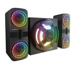 Rampage RMS-311 SHARD 2+1 80W Siyah USB,FM,Bluetooth,HMDI,Optica Rgb Işıklı Speaker
