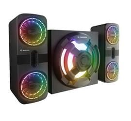 Rampage RMS-311 SHARD 2+1 80W Siyah USB,FM,Bluetooth,HMDI,Optica Rgb Işıklı Speaker
