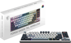 MSI Q TR GG Forge GK600 TKL Sky Switch Mekanik Beyaz Oyuncu Klavyesi