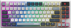 MSI Q TR GG Forge GK600 TKL Sky Switch Mekanik Beyaz Oyuncu Klavyesi