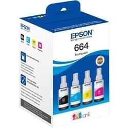Epson T6646 Cyan-Magenta-Yellow-Black Mavi-Kırmızı-Sarı-Siyah 4lü Multipack Kartuş