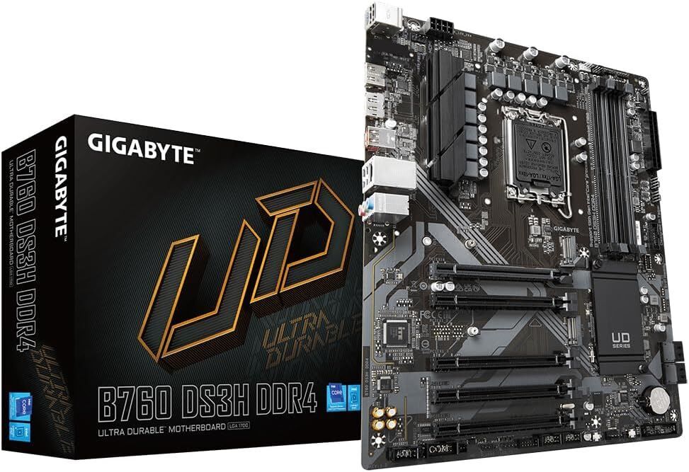 GIGABYTE B760 DS3H DDR4 HDMI TYPE-C DP PCIe 16X v4.0 1700p mATX