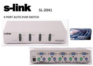 S-link SL-2041 4pc-1mn vga+ps-2 Otomatik Kvm Switch