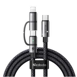 MCDODO CA-0450 LIGHTNING PD 36W - TYPE-C 100W DESTEKLİ2 Sİ BİR ARADA ŞARJ KABLOSU 1.2M