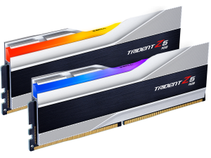 GSKILL 64GB (2X 32GB) DDR5 6000MHZ CL30 RGB DUAL KIT PC RAM / TRIDENT Z5 RGB SILVER F5-6000J3040G32GX2-TZ5RS