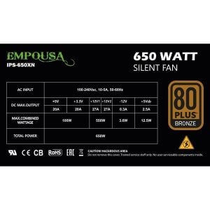 INCA 650W 80+ BRONZE EMPOUSA IPS-650XN Power Supply