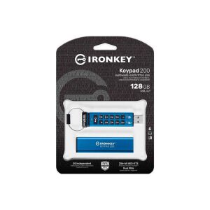 Kingston IKKP200-128GB 128GB IronKey Keypad 200, FIPS 140-3 Lvl 3 (Pending) Flash Bellek