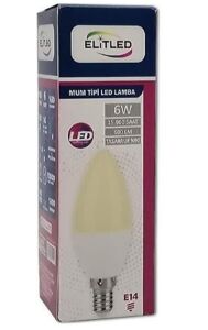 ELİTLED MUM BEYAZ AMPUL 6W