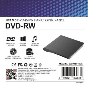 Elba DVDWRT-THCK Harici Dvdrw Thick, Siyah Dvd Yazıcı Writer