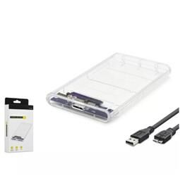 HADRON HDX1760 HDD KUTU USB3.0 PLASTİK SATA 2.5'' TRANSPARENT