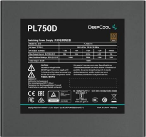DEEPCOOL 750w 80+ Bronze PL750-D PCIe 5.0 Power Supply