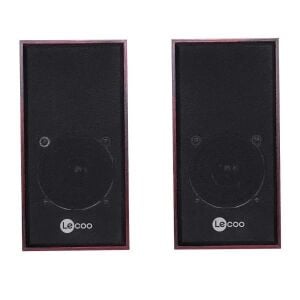 LECOO DS105 1+1 Siyah 5w RMS Hoparlör Ahşap