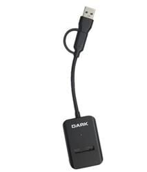 Dark USB-A + USB-C 10- M Key M.2 NVMe SSD Taşınabilir  Disk Yerleştirme Adaptörü DK-AC-DSEM3