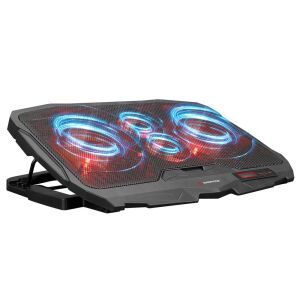 Addison Rampage AD-RC4 Siyah 2-125 mm+2-70mm Işıklı Fan 15-17 Notebook Soğutucu Stand