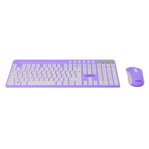 EVEREST KM-730 Kablosuz Q Trk Mor/Beyaz Klavye - Mouse Set