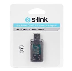 S-link SLX-U51 Usb Ses Kartı 2.0 Çevirici Adaptör