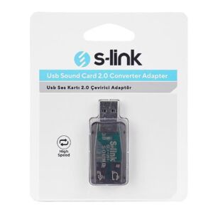 S-link SLX-U51 Usb Ses Kartı 2.0 Çevirici Adaptör