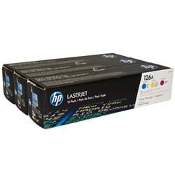 HP 126A Mavi-Kırmızı-Sarı 3lü Takım Toner CF341AM CE311A-CE312A-CE313A