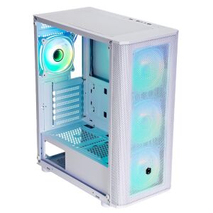 FRISBY 650W 80+ CM-106 ARGB Mesh Gaming Mid-Tower PC Kasası Beyaz